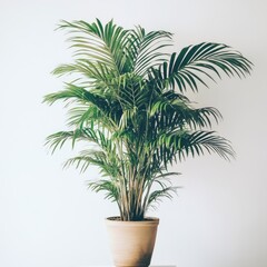 Lush indoor palm plant