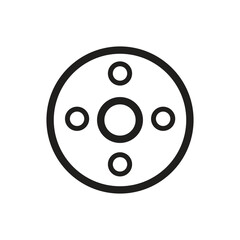 Abstract Circular Design Element Minimalist Black and White Graphic for Technology, Engineering, and Industrial Designs