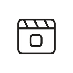 Filmmaking Icon Modern Clapperboard Design for Movie Production and Video Editing Projects