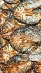 Dehydrated Fish Close-Up, A Rustic Still Life of Traditional Food Preservation