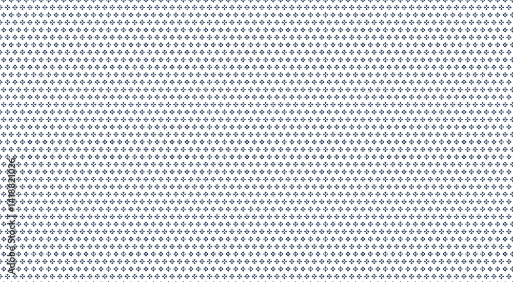 Poster simple and elegant seamless pattern with small dark blue rotated squares forming a grid on a white b