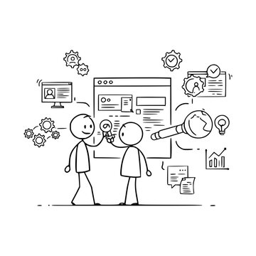 Sticky man optimizing SEO 