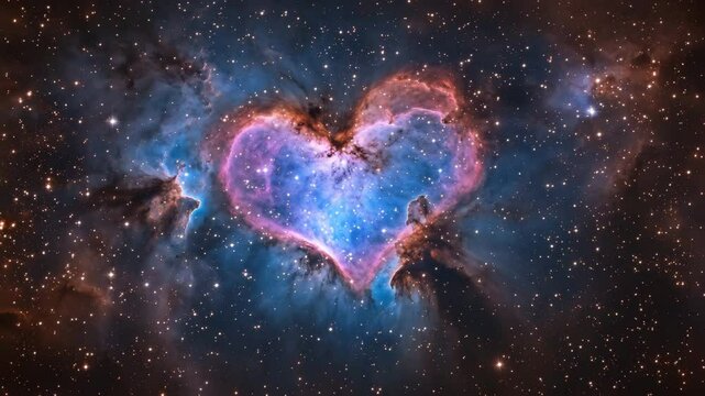Celestial Heart Nebula Floating in Space