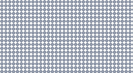 Seamless surface pattern design featuring repeating dark blue floral motifs on a clean white backdrop, creating a sophisticated and timeless aesthetic