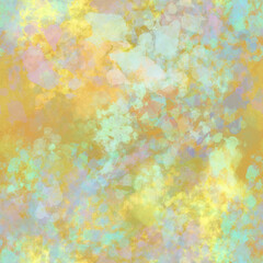 Abstract landscape Multicolored blurry painted seamless pattern in yellow blue tones Grunge effect Grainy multicolor background