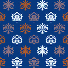 Damask seamless vector background. baroque style pattern. Graphic ornate pattern for wallpaper, fabric, packaging, wrapping. Damask flower ornament.