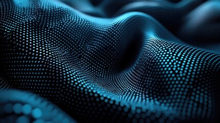 Obraz premium Abstract wavy texture with glowing dots.