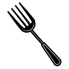 grill fork line art vector illustration with white background