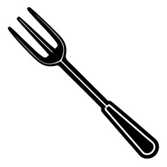 grill fork line art vector illustration with white background