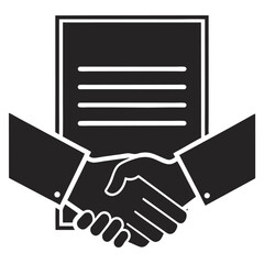 Handshake symbol of agreement partnership and business deal