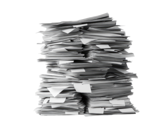 A Monumental Stack of Papers: A Visual Representation of Overwhelm and Bureaucracy