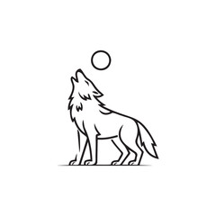 vector illustration of a wolf