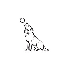 vector illustration of a Wolf