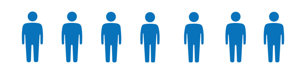 Obraz premium Silhouette People Icon Set for Human Resources, Social, or Demographic Design Projects 