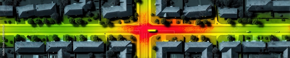 Poster gps heatmap displaying frequently used school routes, school bus gps tracking