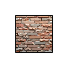 Fototapeta premium Textured brick wall background in earthy tones 