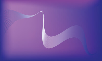 Abstract Wavy Lines on Elegant Purple Gradient Background. 
