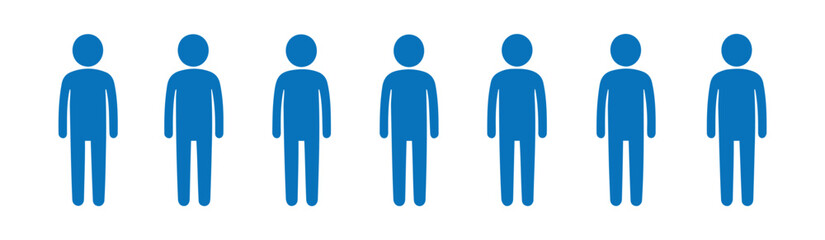 Silhouette People Icon Set for Human Resources, Social, or Demographic Design Projects
