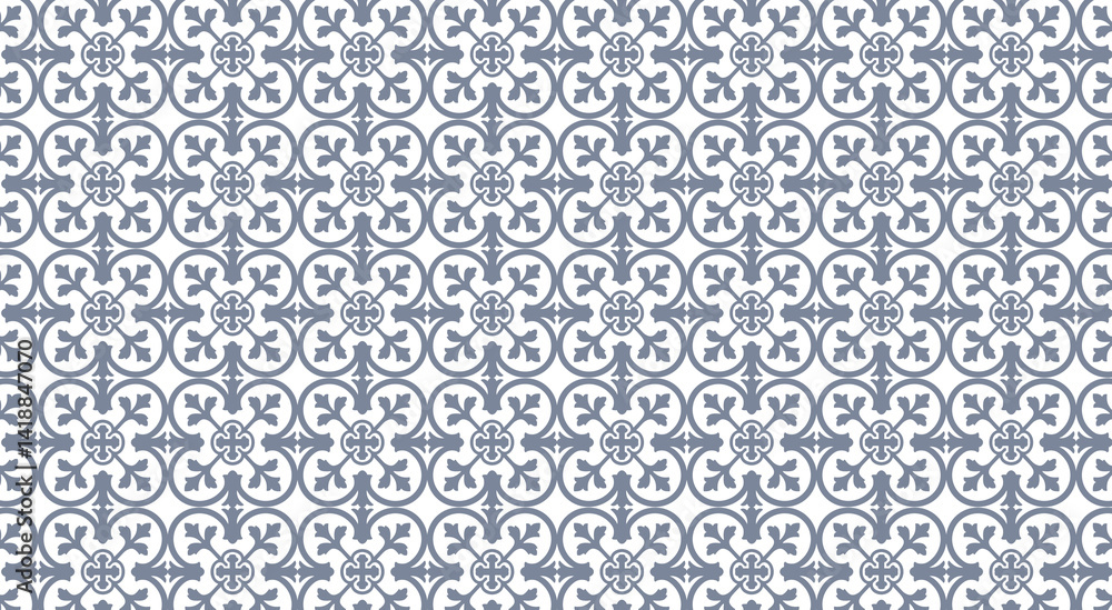 Poster seamless vector pattern with elegant floral damask design, perfect for adding a touch of sophisticat