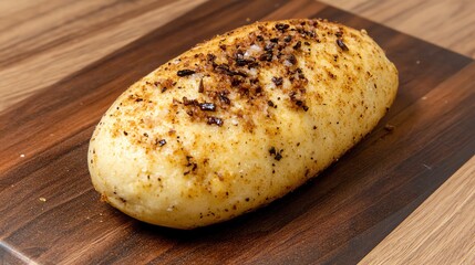 Delicious Chicken Breast on a Wooden Board with Herbs and Spices