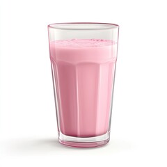 Pink smoothie in glass