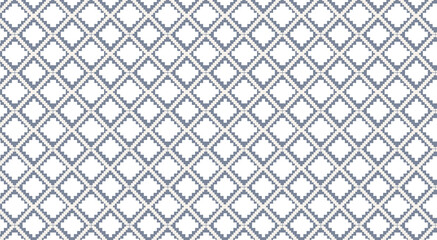 Geometric pixel pattern creating diagonal lines and rhombuses with minimal color palette, suitable for backgrounds and textile design