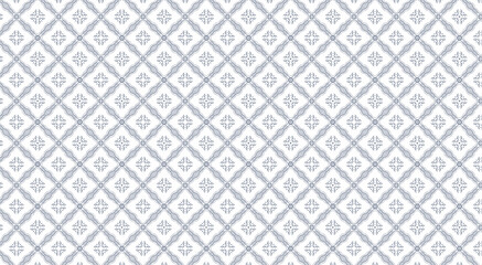 Seamless pattern with elegant floral motifs creating a diamond grid, ideal for backgrounds, textiles, and decorative projects
