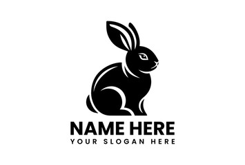 Bold Rabbit Head Graphic. Cute Animal Design