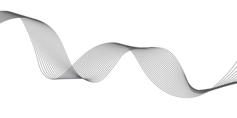Fototapeta premium Modern Wave Line Pattern in Abstract Style on Transparent Background – Versatile Vector Illustration for Use in Technology Solutions, IT Services, Engineering Reports, and Data-Driven Projects