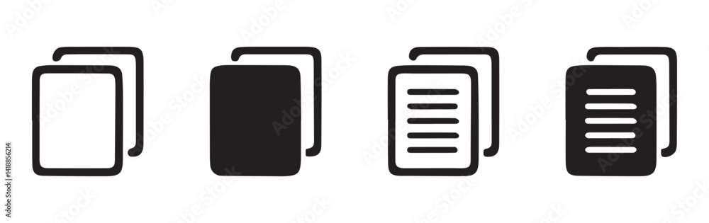 Fototapete copy files icon. copy paste text icon for websites, apps ,ui or ux. vector illustration eps file.