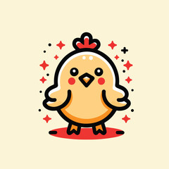 cute chick vector image