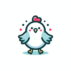 cute chick vector image