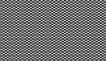 Repetitive geometric pattern in black and white creating an optical illusion effect
