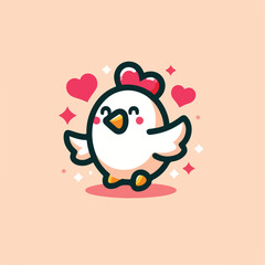 cute chick vector image