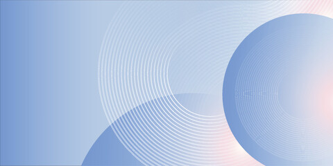 Naklejka premium Abstract blue modern background with circle elements. Digital technology concept. vector illustration style