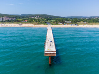 Aerial view of Shkorpilovci in Bulgaria during summer