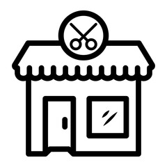 barbershop Line Icon