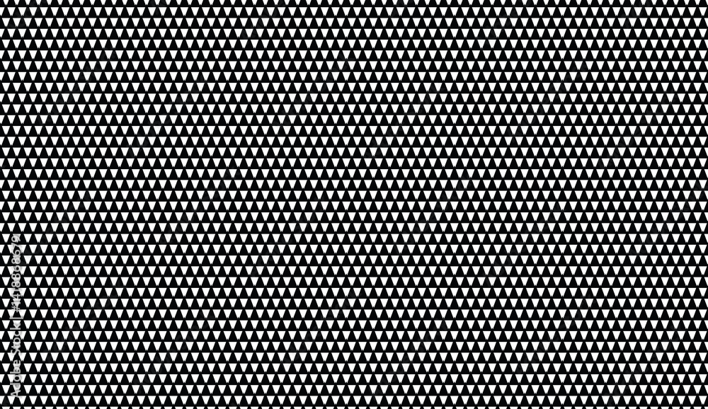 Poster geometric white triangles intersecting, generating sleek abstract pattern against deep black surface