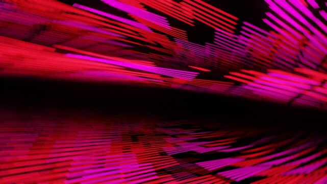 Abstract background of red geometric shapes Flying in an abstract sci-fi VJ Loop tunnel with a dynamically moving camera