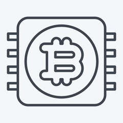 Icon CPU Mining. related to Cryptocurrency symbol. line style