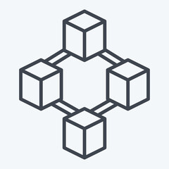 Icon Blockchain. related to Cryptocurrency symbol. line style