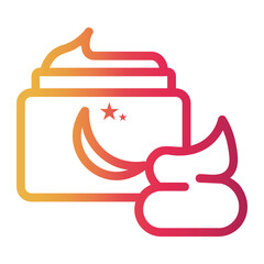 night cream Line Gradient Icon