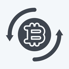 Icon Exchange. related to Cryptocurrency symbol. glyph style