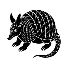 armadillo-vector-silhouette illustration