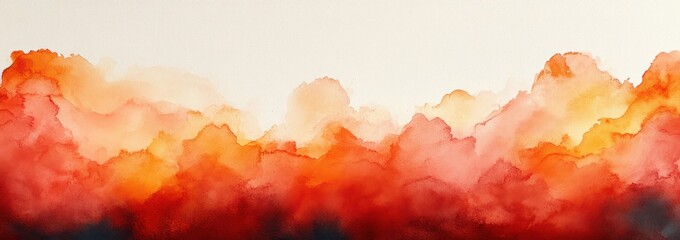 Minimalist Watercolor Orange Brochure Cover Modern Graphic Design Template Vertical Layout Bold Typography