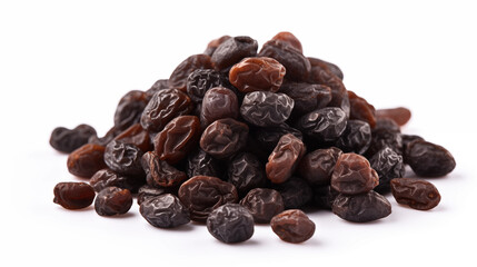 Obraz premium Pile of Dark Brown Raisins Dried Grapes Closeup Food Photography