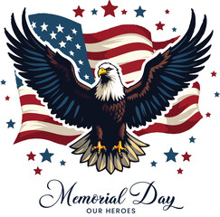 Flat memorial day background
