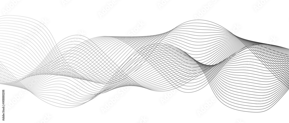 Aufkleber modern wave abstract background vector background with curved shapes. geometric design used for para