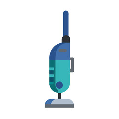 Retro-styled blue vacuum cleaner isolated on a black background © Sharuzzaman