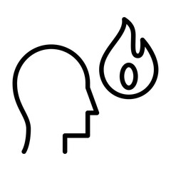 Obraz premium motivation outline icon. mental black line illustration.